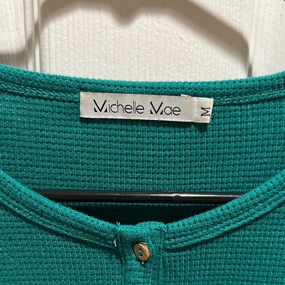 Michelle Mae Green Fitted Polo Sweatshirt - Picture 5 of 7